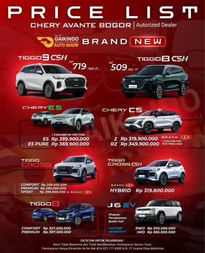Pricelist Harga Chery jambe 2025
